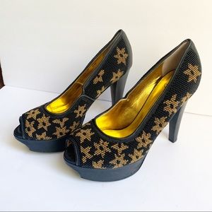 Donald J. Pliner Beaded Heels